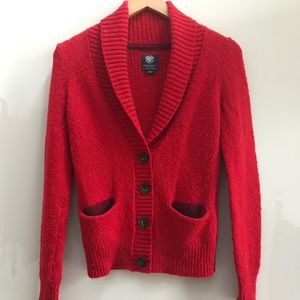 Red sweater/ cardigan